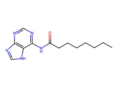 N-(7H-purin-6-yl)octanamide structure