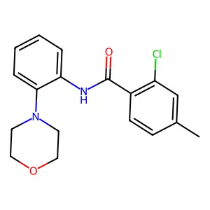 2-chloro-4-methyl-N-(2-morpholin-4-ylphenyl)benzamide structure