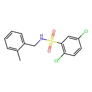 2,5-dichloro-N-[(2-methylphenyl)methyl]benzenesulfonamide structure