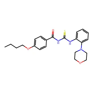 4-butoxy-N-[(2-morpholin-4-ylphenyl)carbamothioyl]benzamide structure