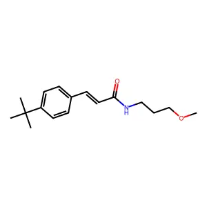 (E)-3-(4-tert-butylphenyl)-N-(3-methoxypropyl)prop-2-enamide structure