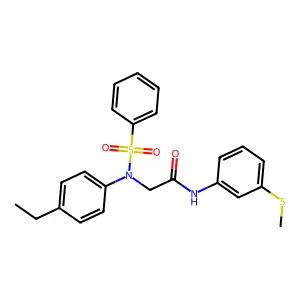 2-[N-(benzenesulfonyl)-4-ethylanilino]-N-(3-methylsulfanylphenyl)acetamide structure