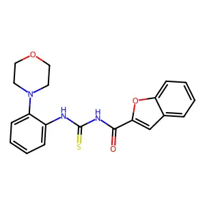 N-[(2-morpholin-4-ylphenyl)carbamothioyl]-1-benzofuran-2-carboxamide structure