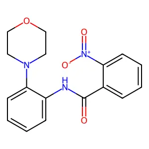 N-(2-morpholin-4-ylphenyl)-2-nitrobenzamide structure