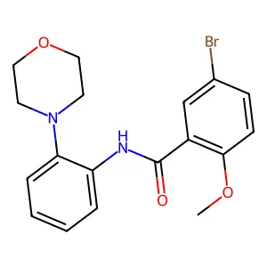 5-bromo-2-methoxy-N-(2-morpholin-4-ylphenyl)benzamide structure