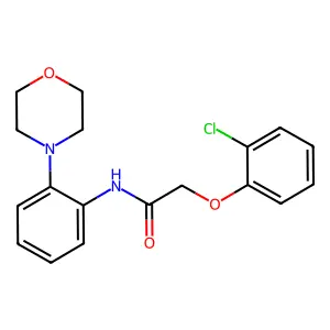 2-(2-chlorophenoxy)-N-(2-morpholin-4-ylphenyl)acetamide structure