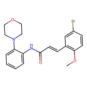 (E)-3-(5-bromo-2-methoxyphenyl)-N-(2-morpholin-4-ylphenyl)prop-2-enamide structure
