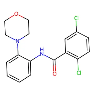 2,5-dichloro-N-(2-morpholin-4-ylphenyl)benzamide structure