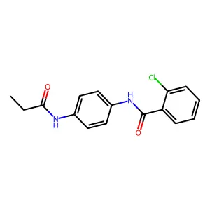 2-chloro-N-[4-(propanoylamino)phenyl]benzamide structure
