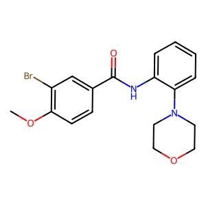 3-bromo-4-methoxy-N-(2-morpholin-4-ylphenyl)benzamide structure