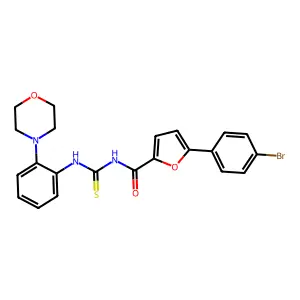 5-(4-bromophenyl)-N-[(2-morpholin-4-ylphenyl)carbamothioyl]furan-2-carboxamide structure