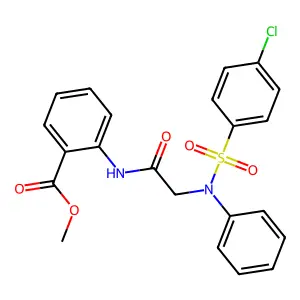 methyl 2-({N-[(4-chlorophenyl)sulfonyl]-N-phenylglycyl}amino)benzoate structure