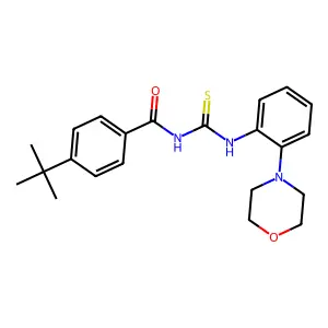 4-tert-butyl-N-[(2-morpholin-4-ylphenyl)carbamothioyl]benzamide structure