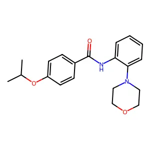 4-isopropoxy-N-[2-(4-morpholinyl)phenyl]benzamide structure