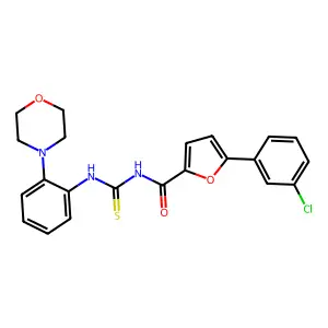 5-(3-chlorophenyl)-N-[(2-morpholin-4-ylphenyl)carbamothioyl]furan-2-carboxamide structure