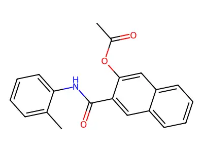 2-(N-(o-Methylphenyl)carbamoyl)-3-naphthyl acetate structure
