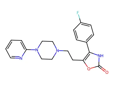 2(3H)-Oxazolone, 4-(4-fluorophenyl)-5-(2-(4-(2-pyridinyl)-1-piperazinyl)ethyl)- structure