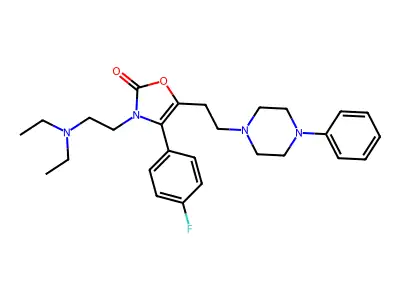 2(3H)-Oxazolone, 3-(2-(diethylamino)ethyl)-4-(4-fluorophenyl)-5-(2-(4-phenyl-1-piperazinyl)ethyl)- structure