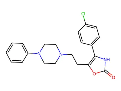 2(3H)-Oxazolone, 4-(4-chlorophenyl)-5-(2-(4-phenyl-1-piperazinyl)ethyl)- structure