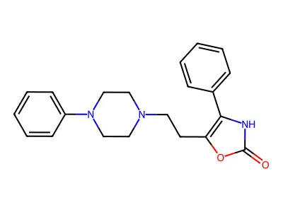 2(3H)-Oxazolone, 4-phenyl-5-(2-(4-phenyl-1-piperazinyl)ethyl)- structure