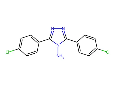 3,5-bis(4-chlorophenyl)-4H-1,2,4-triazol-4-amine structure