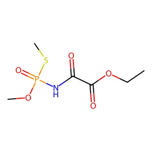 Acetic acid, ((methoxy(methylthio)phosphinyl)amino)oxo-, ethyl ester structure