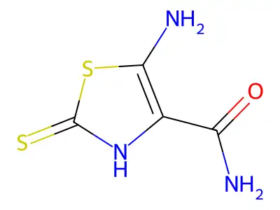5-Amino-2-thioxo-2,3-dihydro-1,3-thiazole-4-carboxamide structure