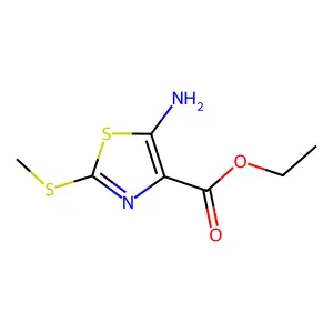 Ethyl 5-amino-2-(methylsulfanyl)-1,3-thiazole-4-carboxylate structure