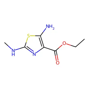 Ethyl 5-amino-2-(methylamino)-1,3-thiazole-4-carboxylate structure