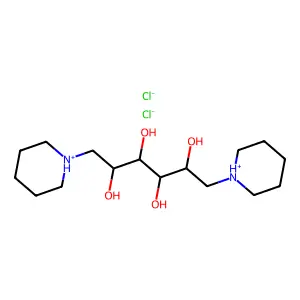 Mannitol, 1,6-dipiperidino-, D-, dihydrochloride structure