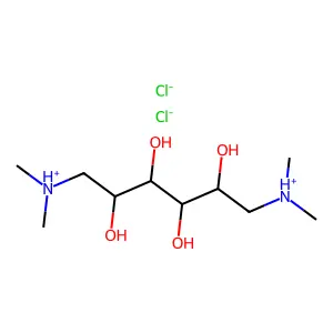 1,6-Dideoxy-1,6-bis(dimethylamino)hexitol--hydrogen chloride (1/2) structure