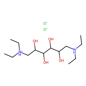 Mannitol, 1,6-bis(diethylamino)-, D-, dihydrochloride structure