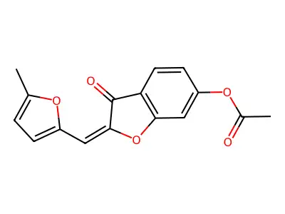 [2-[(5-Methylfuran-2-yl)methylidene]-3-oxo-1-benzofuran-6-yl] acetate structure