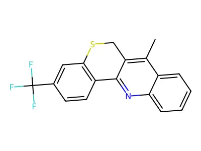 6H-(1)Benzothiopyrano(4,3-b)quinoline, 7-methyl-3-(trifluoromethyl)- structure