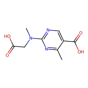 2-[(Carboxymethyl)(methyl)amino]-4-methylpyrimidine-5-carboxylic acid structure