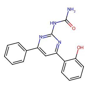 [4-(2-Hydroxyphenyl)-6-phenylpyrimidin-2-yl]urea structure