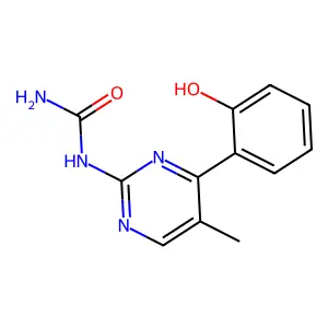 [4-(2-Hydroxyphenyl)-5-methylpyrimidin-2-yl]urea structure