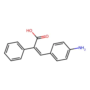 (2E)-3-(4-Aminophenyl)-2-phenylacrylic acid structure