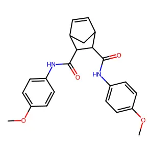 N~2~,N~3~-bis(4-methoxyphenyl)bicyclo[2.2.1]hept-5-ene-2,3-dicarboxamide structure