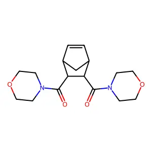 [3-(Morpholine-4-carbonyl)-2-bicyclo[2.2.1]hept-5-enyl]-morpholin-4-ylmethanone structure