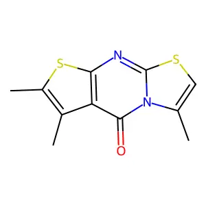 3,6,7-trimethyl-5H-thiazolo[3,2-a]thieno[2,3-d]pyrimidin-5-one structure