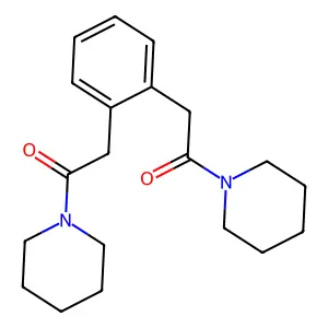 Piperidine, 1,1'-(1,2-phenylenebis(1-oxo-2,1-ethanediyl))bis- structure