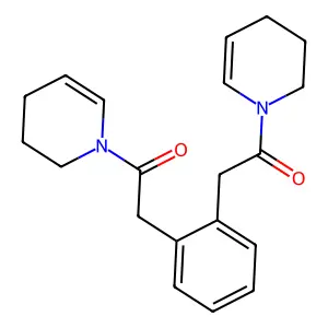 Pyridine, 1,1'-[1,2-phenylenebis(1-oxo-2,1-ethanediyl)]bis[1,2,3,4-tetrahydro- structure
