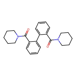 Piperidine, 1,1'-((1,1'-biphenyl)-2,2-diyldicarbonyl)bis- structure