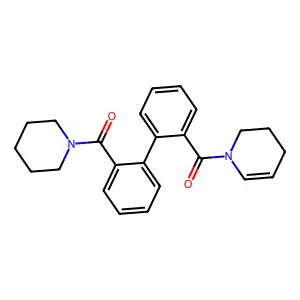 Pyridine, 1,2,3,4-tetrahydro-1-((2'-(1-piperidinylcarbonyl)(1,1'-biphenyl)-2-carbonyl)- structure