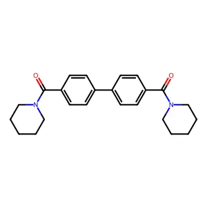 Piperidine, 1,1'-((1,1'-biphenyl)-4,4'-diyldicarbonyl)bis- structure