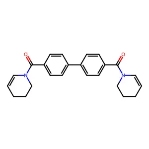 Pyridine, 1,1'-((1,1'-biphenyl)-4-4'diyldicarbonyl)bis(1,2,3,4-tetrahydro- structure