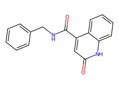 N-benzyl-2-hydroxyquinoline-4-carboxamide structure