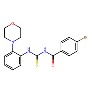 4-bromo-N-[(2-morpholin-4-ylphenyl)carbamothioyl]benzamide structure