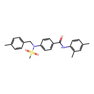 N-(2,4-dimethylphenyl)-4-[(4-methylbenzyl)(methylsulfonyl)amino]benzamide structure